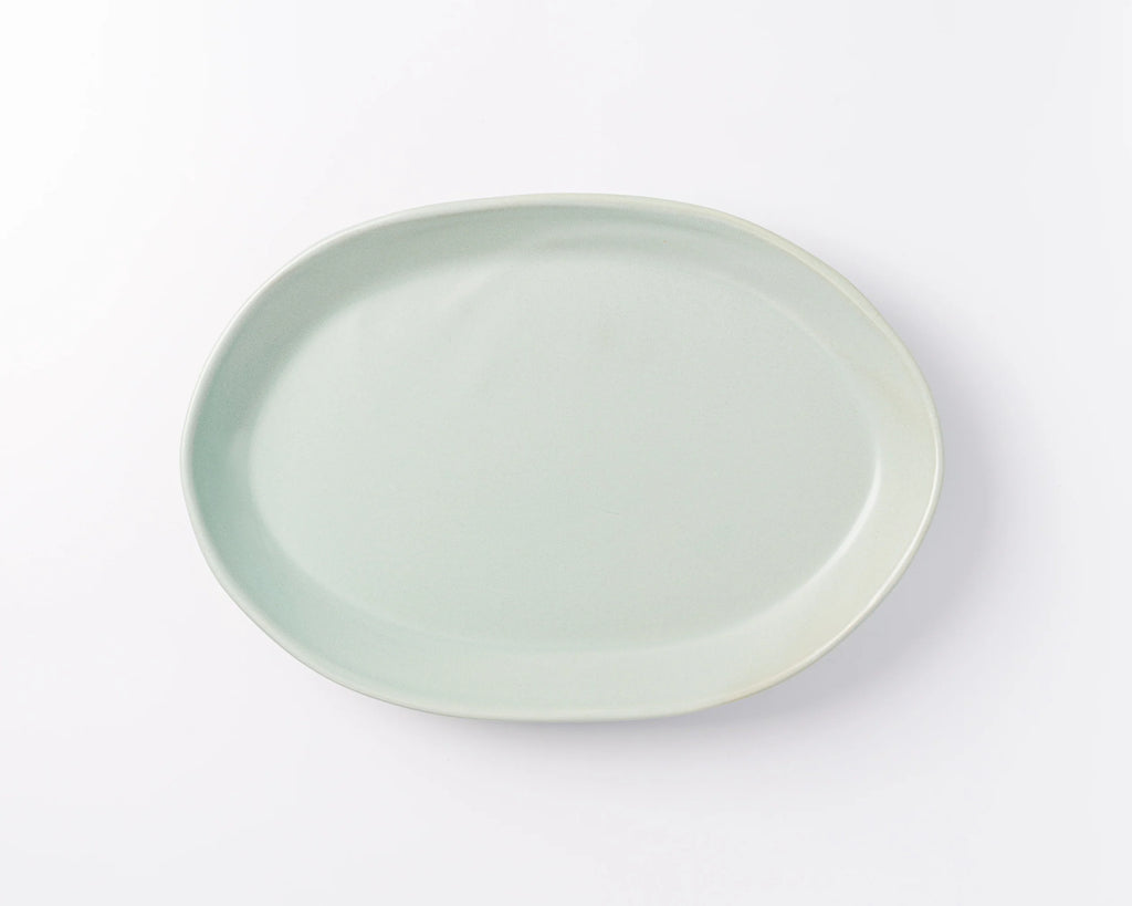 Haand Oval Platter - Ripple | 13 in - Celadon