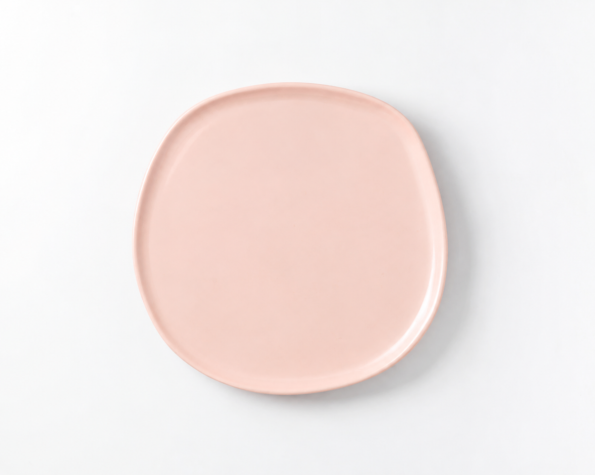 Haand Dinner Plate - Ripple | 11 in - Buttermilk Pink