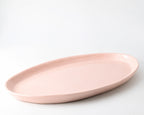 Haand Oval Platter - Ripple | 18 in - Buttermilk Pink