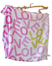 Load image into Gallery viewer, LOVEvolve®  Baby Swaddle Blanket - Pink Ombre + White + Lime
