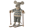 Maileg - Winter Mouse with Ski Set - Dad