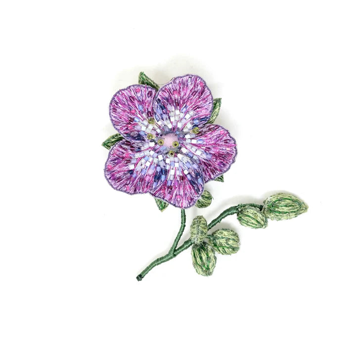 Trovelore Purple Geranium Brooch