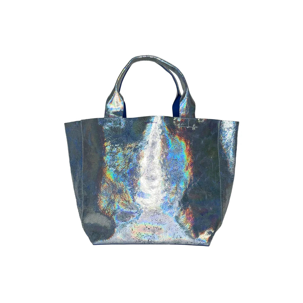 Tracey Tanner - Iridescent Rebecca Tote | Distress Hologram Sky