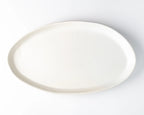 Haand Oval Platter - Ripple | 18 in - Matte Grey