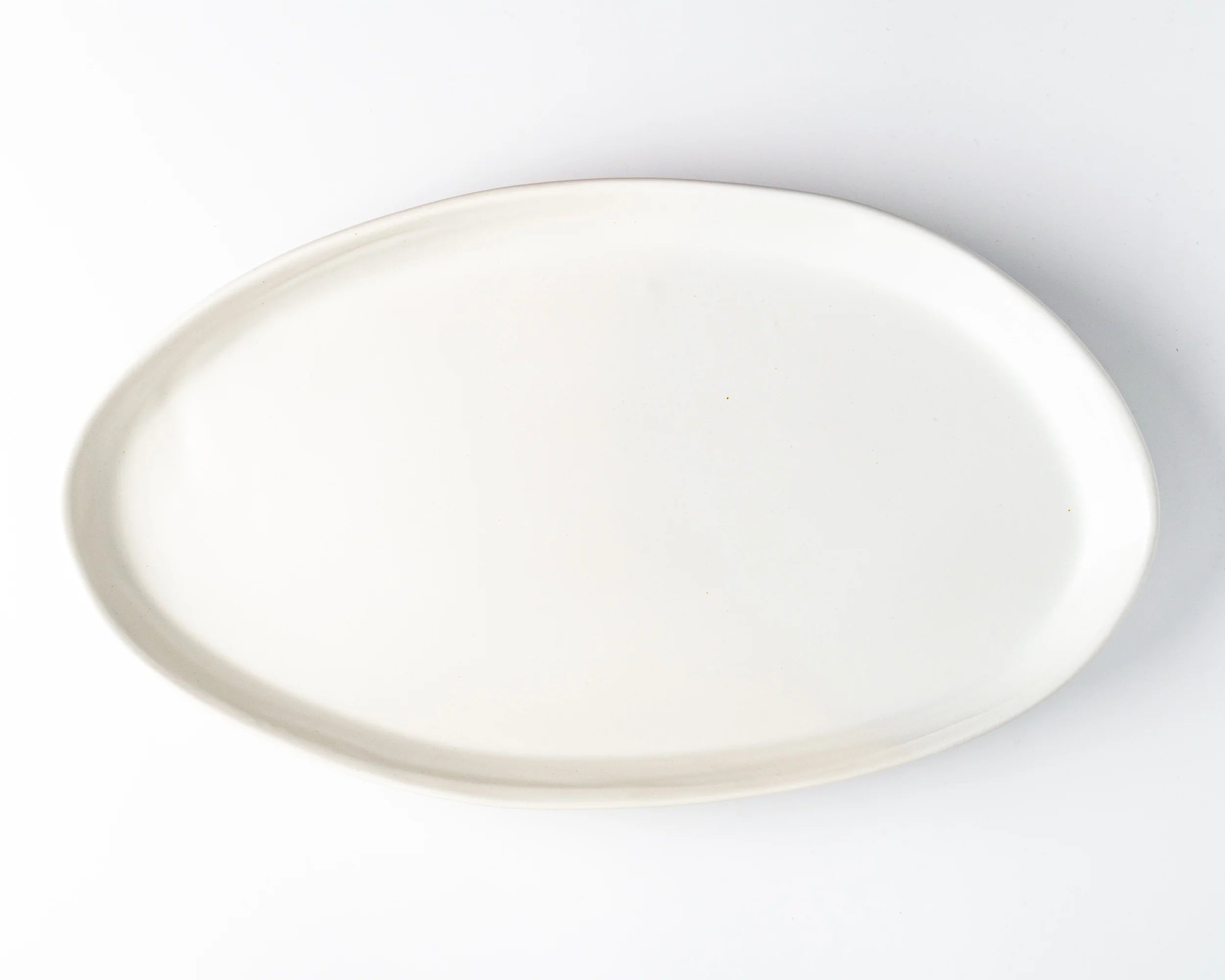 Haand Oval Platter - Ripple | 18 in - Matte Grey
