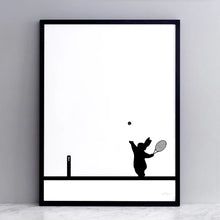 Load image into Gallery viewer, HAM Fine Art Hand-Pulled Screen Print - Tennis Rabbit
