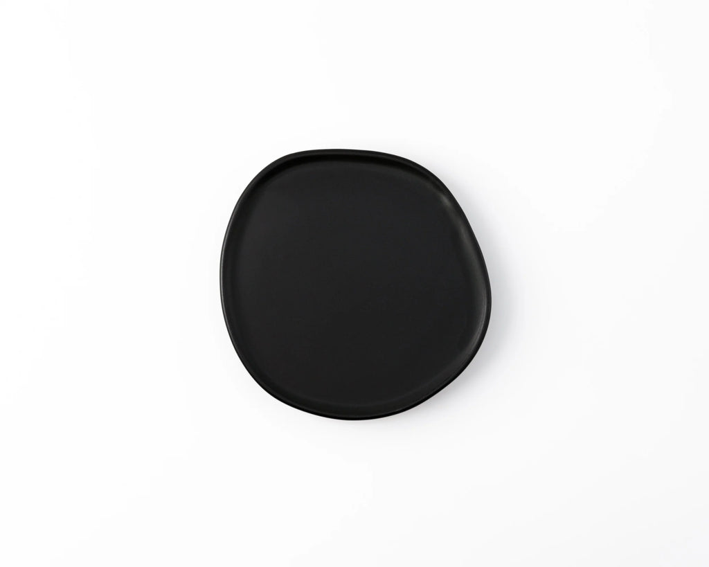 Haand Salad Plate - Ripple | 8.5 in - Matte Black