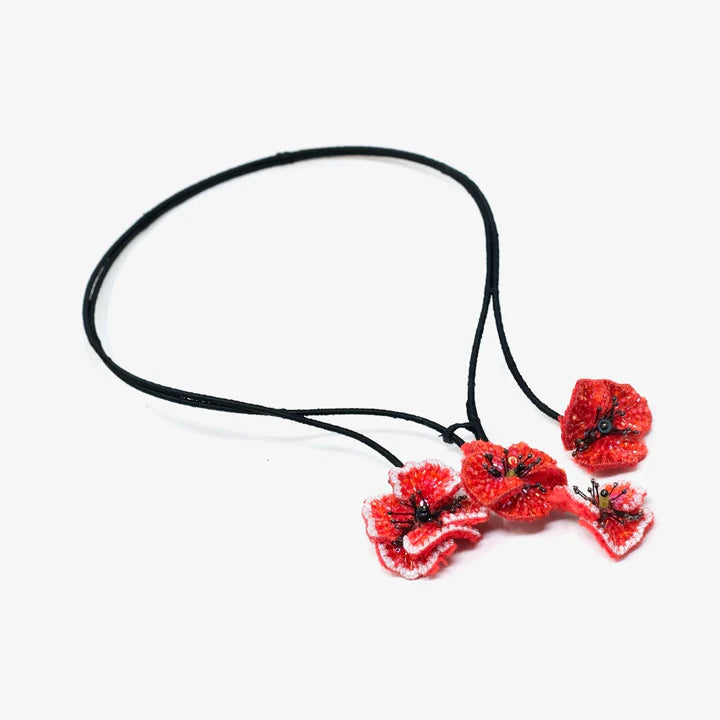 Trovelore Red Poppy Necklace