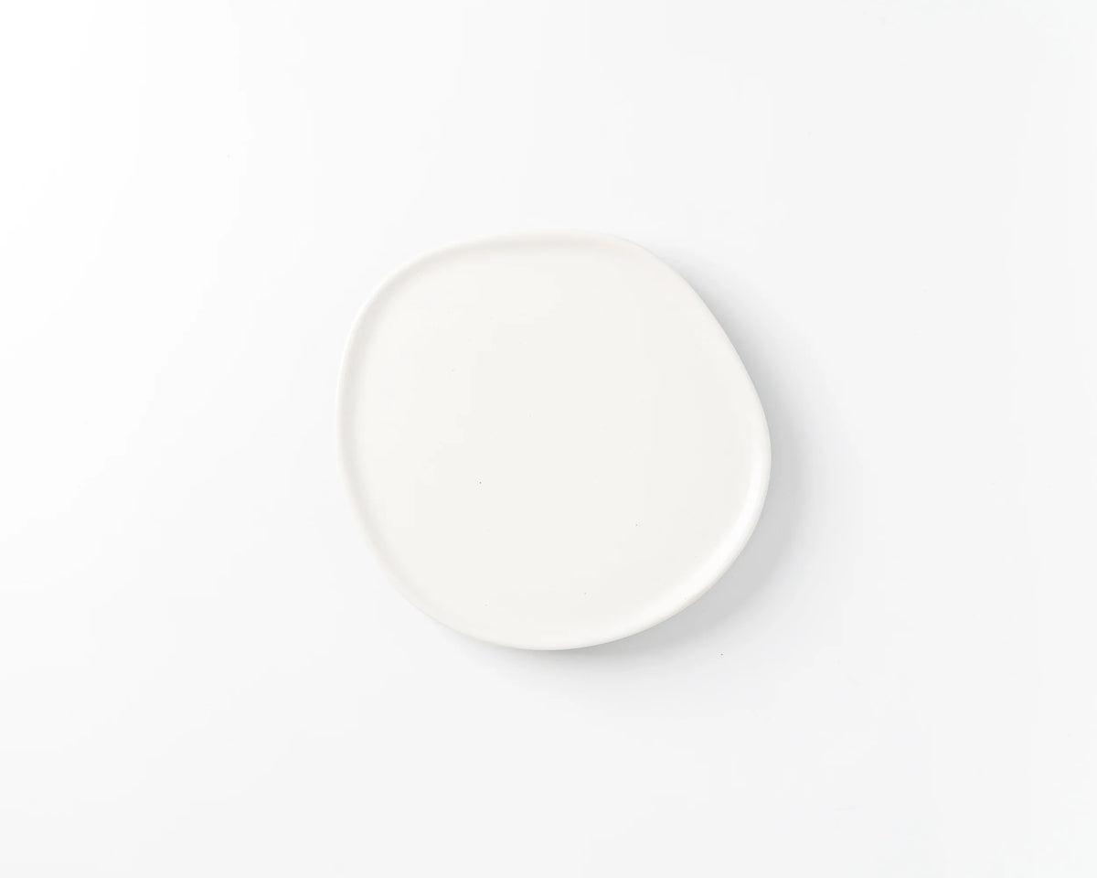 Haand Salad Plate - Ripple | 8.5 in - Matte White