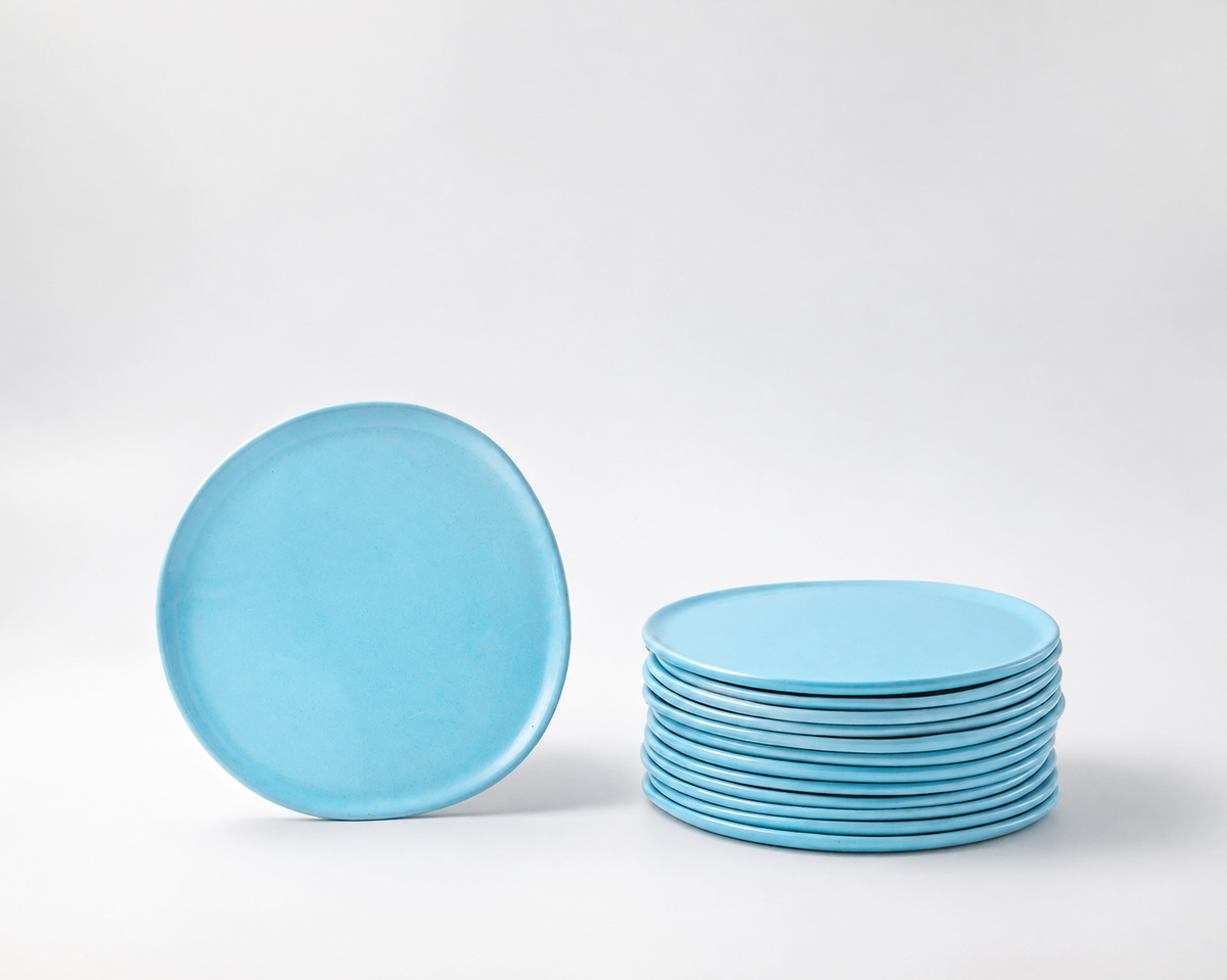 Haand Side Plate - Ripple | 6.5 in - Robin's Egg Blue