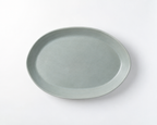 Haand Oval Platter - Ripple | 13 in - Matte Grey
