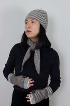 Oats & Rice Sailor Cashmere Rib Neck Scarf | Brown
