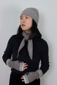 Oats & Rice Sailor Cashmere Rib Neck Scarf | Brown