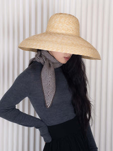 Oats & Rice Sailor Cashmere Rib Neck Scarf | Brown