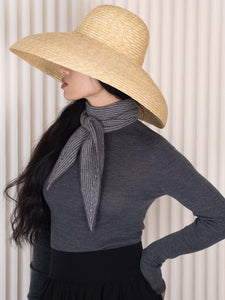 Oats & Rice Sailor Cashmere Rib Neck Scarf | Grey