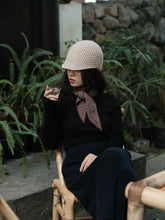 Load image into Gallery viewer, Oats &amp; Rice Sailor Cashmere Rib Neck Scarf | Mulberry
