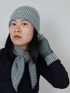 Oats & Rice Sailor Cashmere Rib Neck Scarf | Green