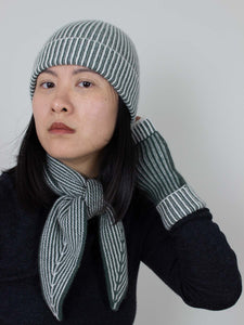 Oats & Rice Sailor Cashmere Rib Neck Scarf | Green