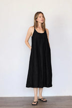 It Is Well L.A. Linen Tank Dress - Indigo