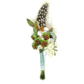 Trovelore Spotted Feather Boutonniere Pin