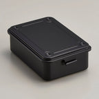 Toyo Steel Toolbox T-150 Steel Stackable Storage Box | Black