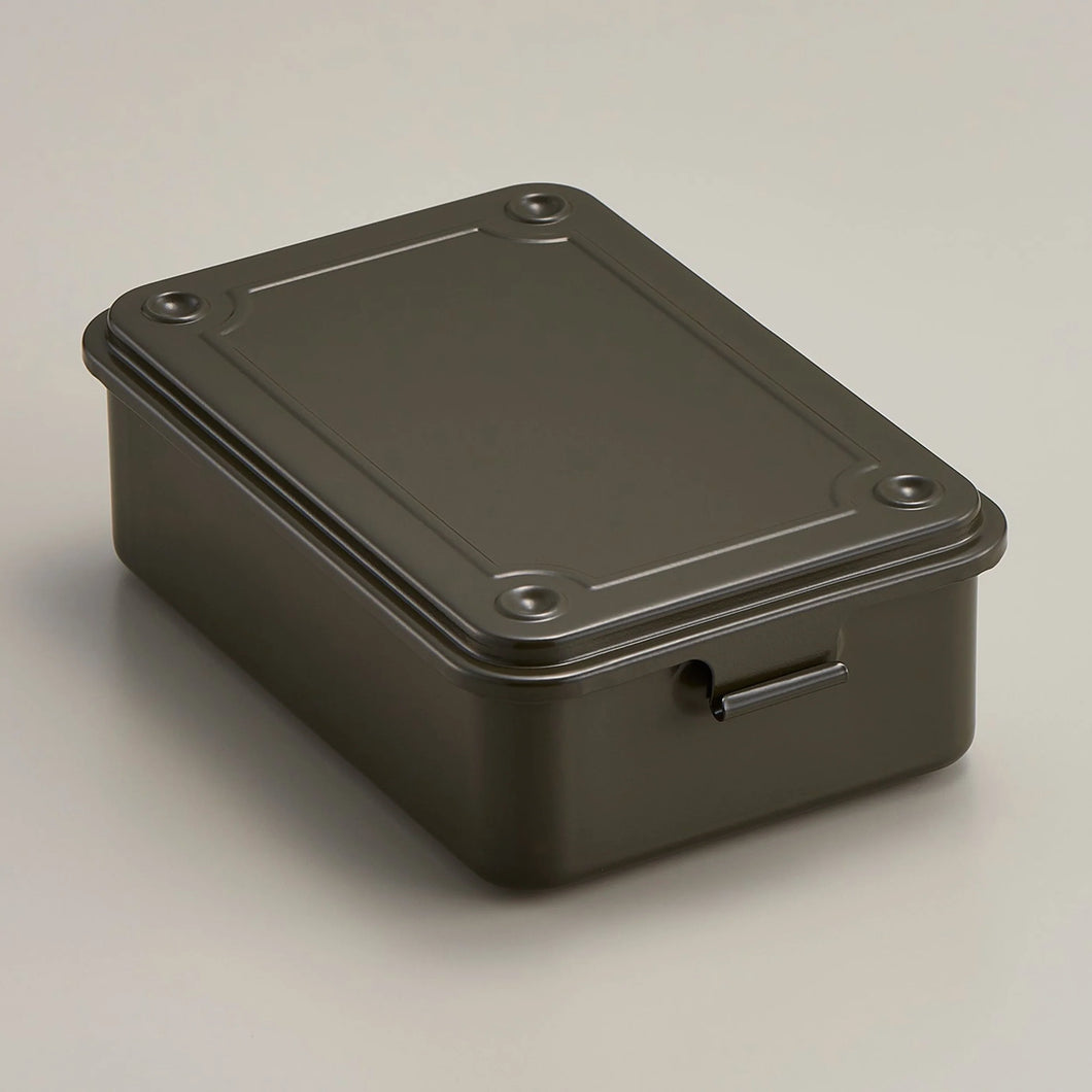 Toyo Steel Toolbox T-150 Steel Stackable Storage Box | Military Green