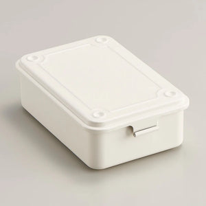 Toyo Steel Toolbox T-150 Steel Stackable Storage Box | White