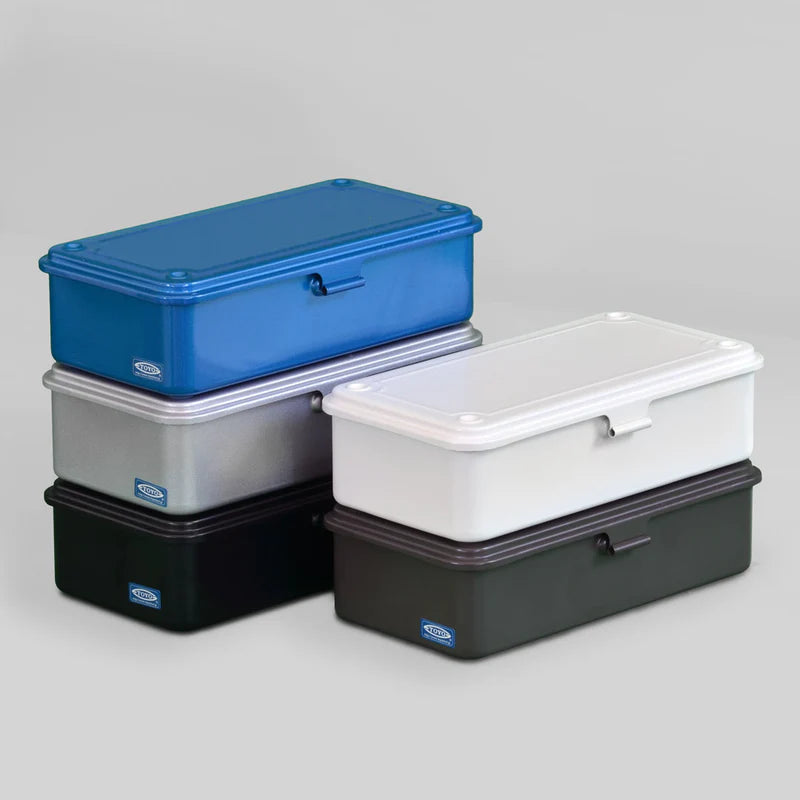 Toyo Steel Toolbox T-190 Steel Stackable Storage Box | Black
