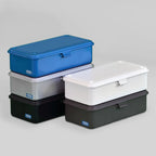 Toyo Steel Toolbox T-190 Steel Stackable Storage Box | Black