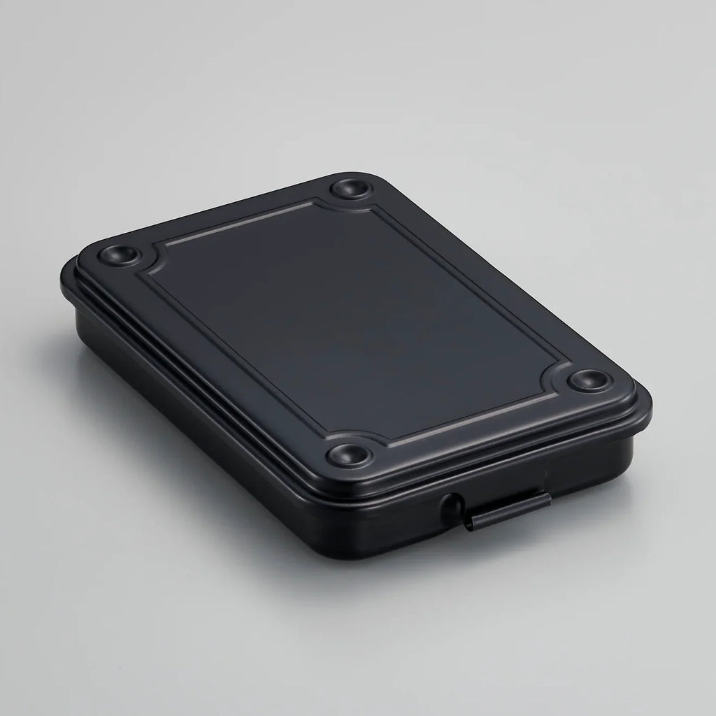 Toyo Steel Toolbox T-152 Steel Stackable Storage Box | Black