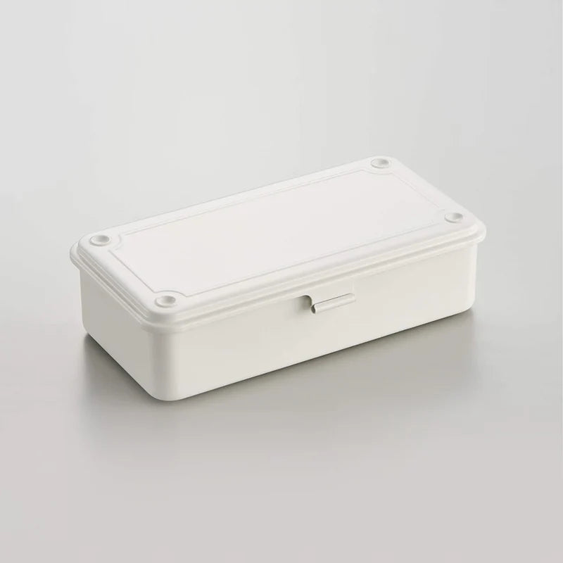 Toyo Steel Toolbox T-190 Steel Stackable Storage Box | White