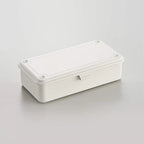 Toyo Steel Toolbox T-190 Steel Stackable Storage Box | White