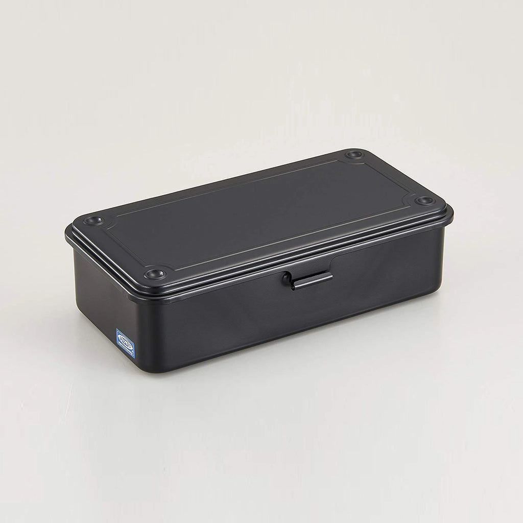 Toyo Steel Toolbox T-190 Steel Stackable Storage Box | Black