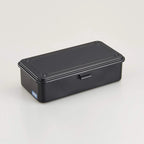 Toyo Steel Toolbox T-190 Steel Stackable Storage Box | Black