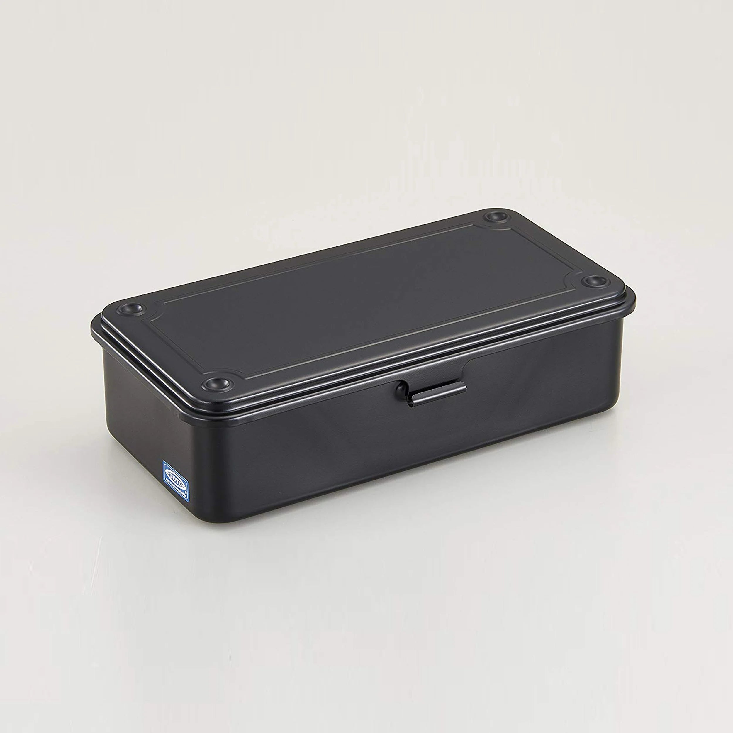 Toyo Steel Toolbox T-190 Steel Stackable Storage Box | Black
