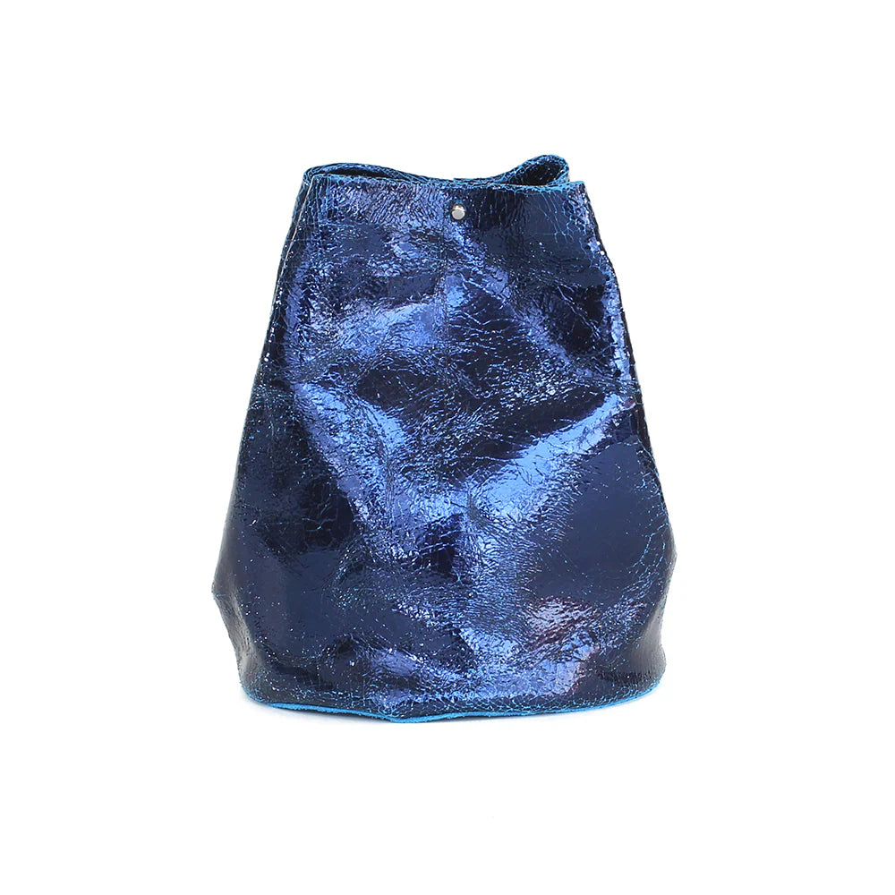 Tracey Tanner - Foil Bucket Bag | Distress Foil Royal