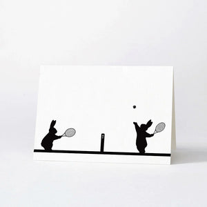 HAM Luxury Greeting Card - Tennis Rabbit