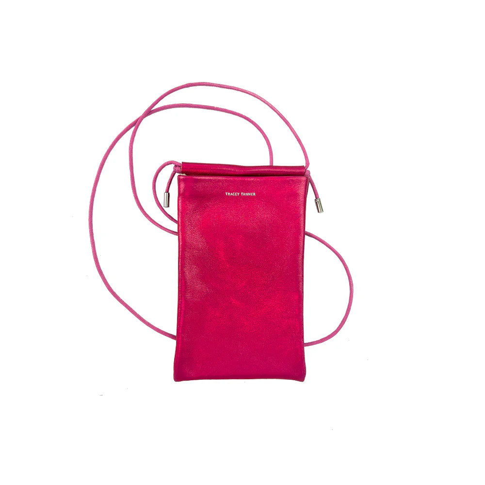 Tracey Tanner - Iridescent Tia Crossbody Phone Pouch | Hologram Fuschia