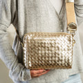 Uashmama Tracolla Crossbody Bag - Large | Woven Platino