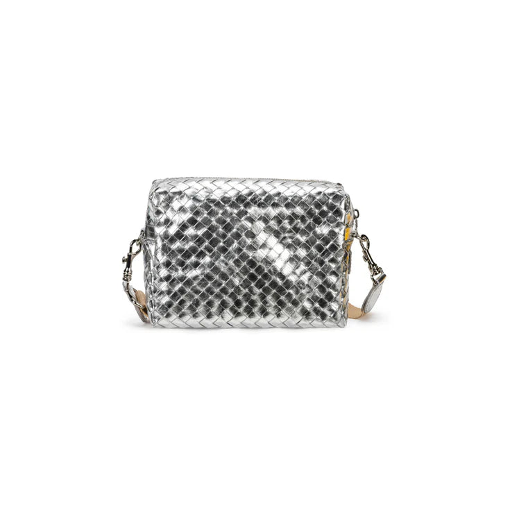 Uashmama Tracolla Crossbody Bag - Large | Woven Silver