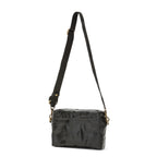 Uashmama Tracolla Crossbody Bag - Large | Metallic Black