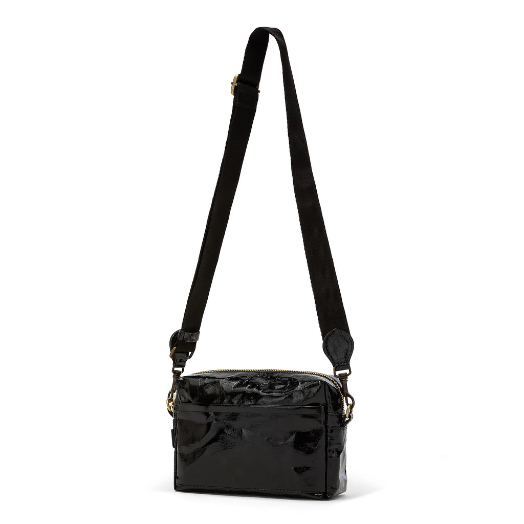 Uashmama Tracolla Crossbody Bag - Large | Glossy Black