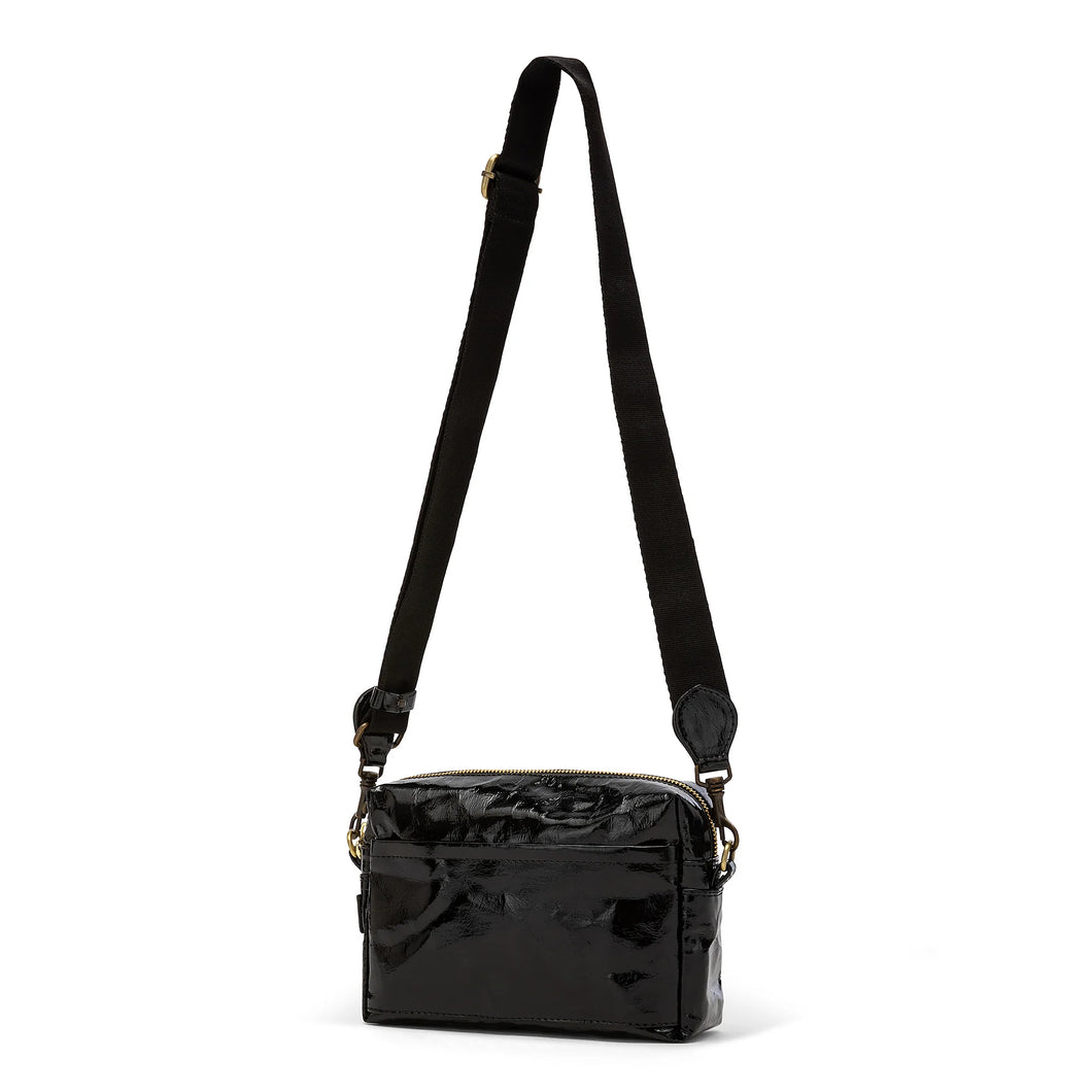 Uashmama Tracolla Crossbody Bag - Large | Glossy Black