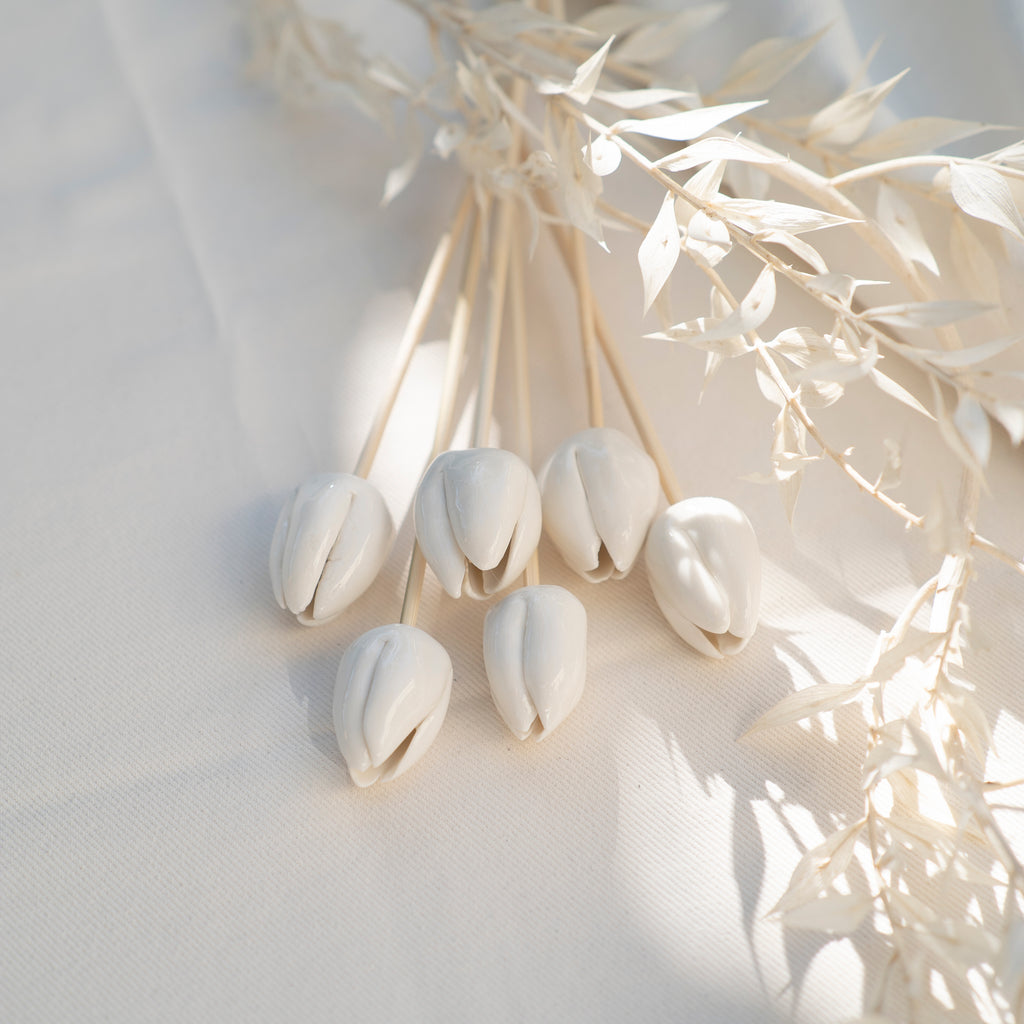 Purely Porcelain Individual Diffuser Flower |Tulip