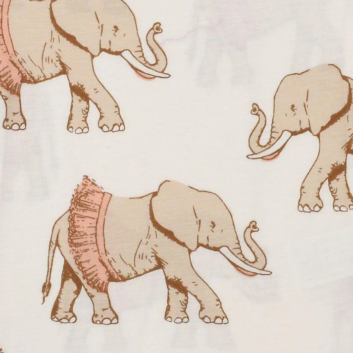 Milkbarn Bamboo Zipper Pajama | Tutu Elephant