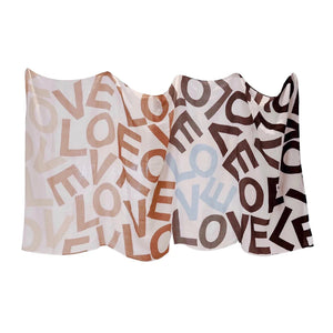 LOVEvolve Blanket - Large | Neutral Ombre + Blue Love