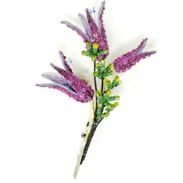 Trovelore Violet Limodore Boutonniere Pin