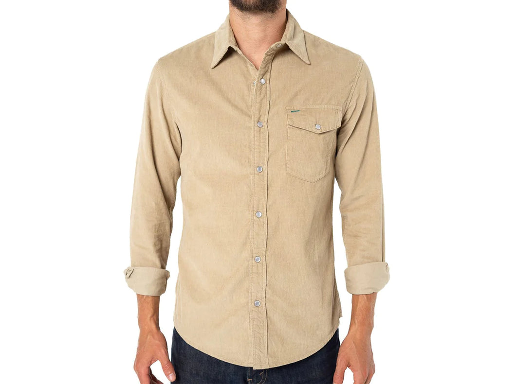 Criquet Corduroy Pearl Snap | Sand