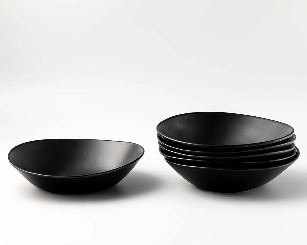 Haand Soup/Salad Bowl - Ripple | 8 in + 20 oz - Matte Black