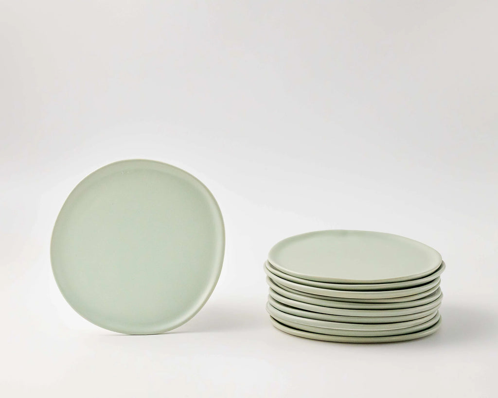 Haand Side Plate - Ripple | 6.5 in - Celadon Green